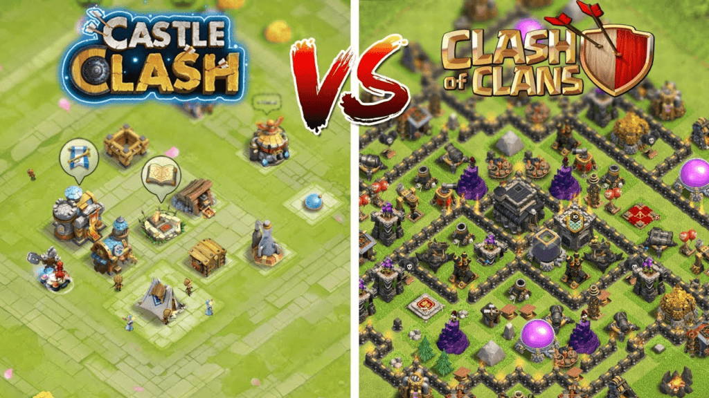 мобильные игры castle clash и clash of clans